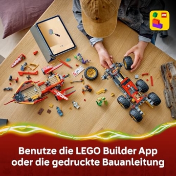 LEGO NINJAGO Wüstensegler - 3-in-1 Ninja-Spielset, umwandelbar in fliegendes Boot, Auto & Motorrad - inkl. 6 Minifiguren - Geschenkidee für Jungen ab 9 Jahren und Dragons Rising Fans - 71869 - 6