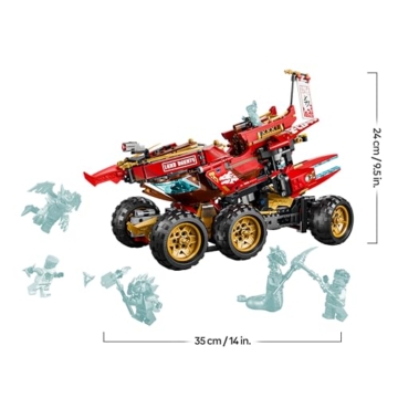 LEGO NINJAGO Wüstensegler - 3-in-1 Ninja-Spielset, umwandelbar in fliegendes Boot, Auto & Motorrad - inkl. 6 Minifiguren - Geschenkidee für Jungen ab 9 Jahren und Dragons Rising Fans - 71869 - 7
