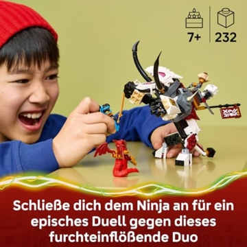 LEGO NINJAGO Zilvar auf seinem Drachentier Grimtak - Ninja Spielzeug mit Actionfigur, 3 Minifiguren inklusive Kai & NYA - Geschenkidee für Jungen ab 7 Jahren und Dragons Rising Fans - 71863 - 2