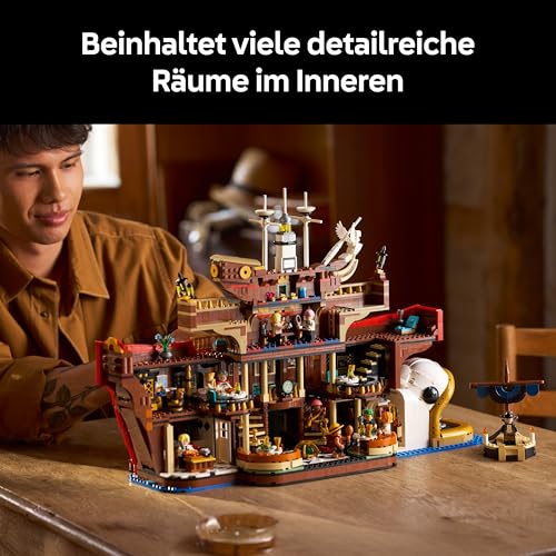 LEGO ONE PIECE - Baratié, das Schwimmende Restaurant - Bauset für Erwachsene - Modellbau mit detailliertem Innenraum sowie 10 Minifiguren inkl. Luffy, Nami & Sanji - Anime Geschenk für Fans - 75640 - 3