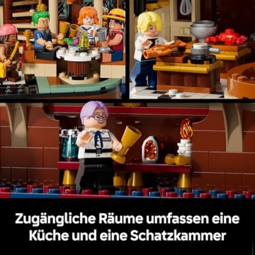 LEGO ONE PIECE - Baratié, das Schwimmende Restaurant - Bauset für Erwachsene - Modellbau mit detailliertem Innenraum sowie 10 Minifiguren inkl. Luffy, Nami & Sanji - Anime Geschenk für Fans - 75640 - 4