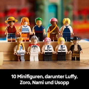 LEGO ONE PIECE - Baratié, das Schwimmende Restaurant - Bauset für Erwachsene - Modellbau mit detailliertem Innenraum sowie 10 Minifiguren inkl. Luffy, Nami & Sanji - Anime Geschenk für Fans - 75640 - 6