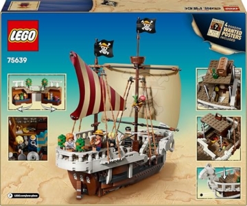 LEGO ONE PIECE - Das Piratenschiff Flying Lamb (Going Merry) - Spielset mit 5 Minifiguren - inkl. Ruffy, Zoro & Nami - Spielzeug zum Bauen - Geschenk für Jungen, Mädchen & Fans ab 10 Jahren - 75639
