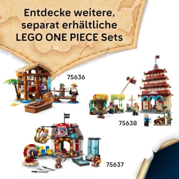 LEGO ONE PIECE - Das Piratenschiff Flying Lamb (Going Merry) - Spielset mit 5 Minifiguren - inkl. Ruffy, Zoro & Nami - Spielzeug zum Bauen - Geschenk für Jungen, Mädchen & Fans ab 10 Jahren - 75639