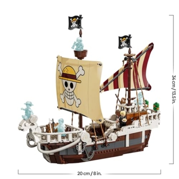 LEGO ONE PIECE - Das Piratenschiff Flying Lamb (Going Merry) - Spielset mit 5 Minifiguren - inkl. Ruffy, Zoro & Nami - Spielzeug zum Bauen - Geschenk für Jungen, Mädchen & Fans ab 10 Jahren - 75639