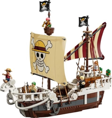 LEGO ONE PIECE - Das Piratenschiff Flying Lamb (Going Merry) - Spielset mit 5 Minifiguren - inkl. Ruffy, Zoro & Nami - Spielzeug zum Bauen - Geschenk für Jungen, Mädchen & Fans ab 10 Jahren - 75639
