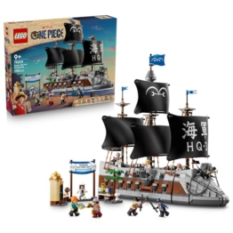 LEGO ONE PIECE Garps Marineschlachtschiff - Boots Modellbau mit 8 Minifiguren inkl. Zoro, Lysop und Nami - Kinderzimmer Deko - Geschenk für Jungen, Mädchen und Fans ab 9 Jahren - 75646 - 1
