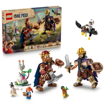 LEGO ONE PIECE Woogey vs. Boogey - Riesen von Little Garden - Interaktives Spielzeug mit 2 Actionfiguren und 5 Minifiguren - Geschenk für Jungen, Mädchen und Fans ab 9 Jahren - 75644 - 1