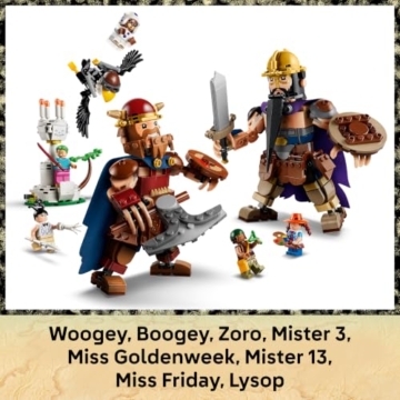 LEGO ONE PIECE Woogey vs. Boogey - Riesen von Little Garden - Interaktives Spielzeug mit 2 Actionfiguren und 5 Minifiguren - Geschenk für Jungen, Mädchen und Fans ab 9 Jahren - 75644 - 5