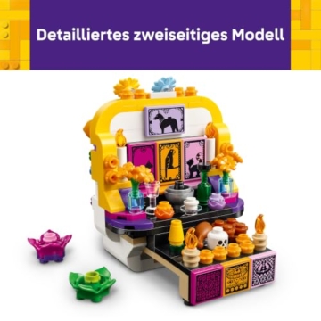 LEGO Opferaltar - Modellbausatz für Kinder mit Totenkopf, Künstliche Blumen & Speisen als Opfergaben Zubehör - Deko zur Feier des Tages der Toten - Geschenk für Jungen & Mädchen ab 9 Jahre - 40811 - 4