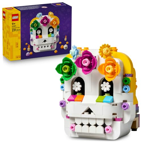 LEGO Opferaltar - Modellbausatz für Kinder mit Totenkopf, Künstliche Blumen & Speisen als Opfergaben Zubehör - Deko zur Feier des Tages der Toten - Geschenk für Jungen & Mädchen ab 9 Jahre - 40811 - 1