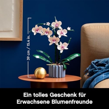 LEGO Orchidee 10311: LEGO Blumen Deko Set mit bedruckter Fliese - Klemmbausteine Blumenstrauß für Erwachsene aus der Botanical Collection, Orchideen Blume - 6