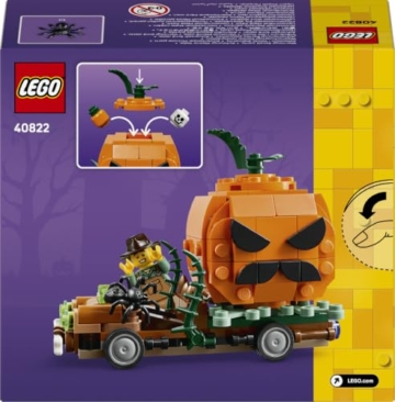 LEGO Pickup mit Halloweenkürbis Spielzeugfahrzeug - Halloween Spielzeug zum Basteln mit Kürbis & Einer Farmer Minifigur - Kinderzimmer Deko - Geschenk für Jungen & Mädchen ab 8 Jahre - 40822 - 11