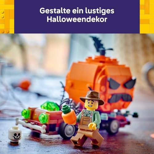 LEGO Pickup mit Halloweenkürbis Spielzeugfahrzeug - Halloween Spielzeug zum Basteln mit Kürbis & Einer Farmer Minifigur - Kinderzimmer Deko - Geschenk für Jungen & Mädchen ab 8 Jahre - 40822 - 3