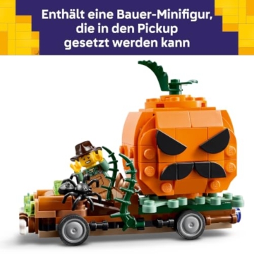LEGO Pickup mit Halloweenkürbis Spielzeugfahrzeug - Halloween Spielzeug zum Basteln mit Kürbis & Einer Farmer Minifigur - Kinderzimmer Deko - Geschenk für Jungen & Mädchen ab 8 Jahre - 40822 - 5