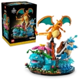 LEGO Pokémon Bisaflor, Glurak und Turtok - 3D Modellbau für Erwachsene - 3 Anime Figuren als DIY Deko für Schreibtisch oder Regal - Gaming Geschenkidee für Fans und Sammler - 72153 - 1