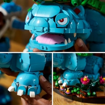 LEGO Pokémon Bisaflor, Glurak und Turtok - 3D Modellbau für Erwachsene - 3 Anime Figuren als DIY Deko für Schreibtisch oder Regal - Gaming Geschenkidee für Fans und Sammler - 72153 - 4
