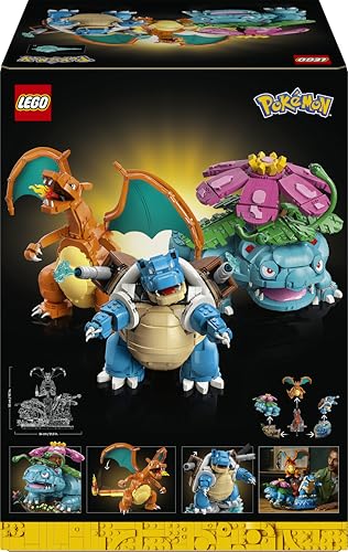 LEGO Pokémon Bisaflor, Glurak und Turtok - 3D Modellbau für Erwachsene - 3 Anime Figuren als DIY Deko für Schreibtisch oder Regal - Gaming Geschenkidee für Fans und Sammler - 72153 - 9