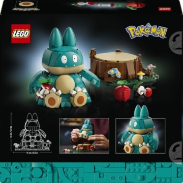 LEGO Pokémon Mampfaxo Figur - Modellbausatz für Erwachsene - Bauspielzeug aus dem Videospiel mit beweglichen Gliedmaßen & Kopf - DIY Zimmer Deko - Sammelbares Gaming Geschenk - 72150 - 12
