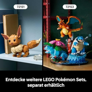 LEGO Pokémon Pikachu und Pokéball - Bauset für Erwachsene - Modellbau mit beweglicher Anime Figur und dynamischem Ständer - DIY Deko für Zimmer oder Schreibtisch - Geschenk für Gaming Fans - 72152 - 8