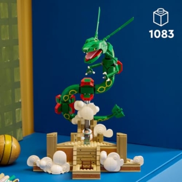 LEGO Pokémon Rayquaza - Modellbausatz für Erwachsene mit Drachenfigur, Trainerin Amalia Minifigur & Ultraball - DIY Zimmer oder Regal Deko - Sammelbares Gaming Geschenk - 72168 - 2