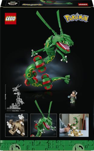 LEGO Pokémon Rayquaza - Modellbausatz für Erwachsene mit Drachenfigur, Trainerin Amalia Minifigur & Ultraball - DIY Zimmer oder Regal Deko - Sammelbares Gaming Geschenk - 72168 - 11
