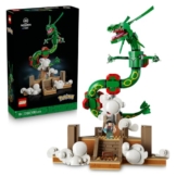 LEGO Pokémon Rayquaza - Modellbausatz für Erwachsene mit Drachenfigur, Trainerin Amalia Minifigur & Ultraball - DIY Zimmer oder Regal Deko - Sammelbares Gaming Geschenk - 72168 - 1