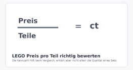LEGO Preis pro Teil berechnen und richtig einordnen