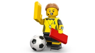 LEGO Sammelfiguren Minifiguren Serie 24 - Fußball Schiedsrichter 71037, Schwarzem - 1