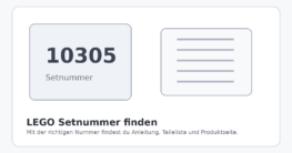 LEGO Setnummer auf Karton und Anleitung finden