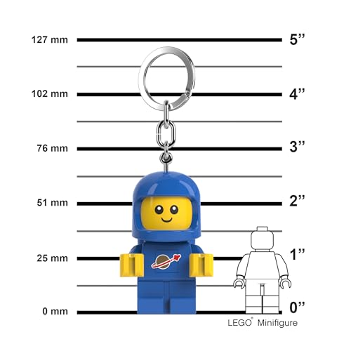 LEGO Spacebaby LED Schlüsselanhänger – große Minifigur 5,7 cm mit Licht (KE210H), beweglich, weiß, offiziell lizenziert – mit Batterien, Geschenkidee für Kinder & LEGO Fans - 2