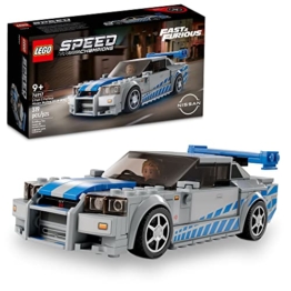 LEGO Speed Champions 76917 - 2 Fast 2 Furious Nissan Skyline GT-R (R34) (319 Teile), Mehrfarbig - 1