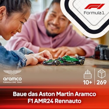 LEGO Speed Champions Aston Martin Aramco F1 AMR24 Rennauto - Spielzeug mit Formel 1 Minifigur zum Sammeln - baubares Modellauto für Jungen und Mädchen ab 10 Jahren und erwachsene Motorsport Fans 77245 - 2