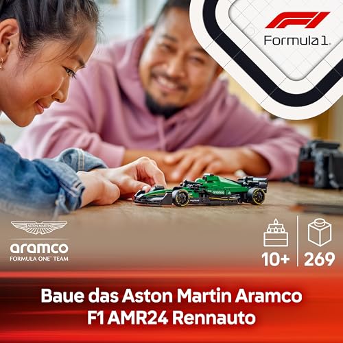 LEGO Speed Champions Aston Martin Aramco F1 AMR24 Rennauto - Spielzeug mit Formel 1 Minifigur zum Sammeln - baubares Modellauto für Jungen und Mädchen ab 10 Jahren und erwachsene Motorsport Fans 77245 - 2