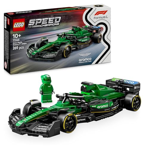LEGO Speed Champions Aston Martin Aramco F1 AMR24 Rennauto - Spielzeug mit Formel 1 Minifigur zum Sammeln - baubares Modellauto für Jungen und Mädchen ab 10 Jahren und erwachsene Motorsport Fans 77245 - 1
