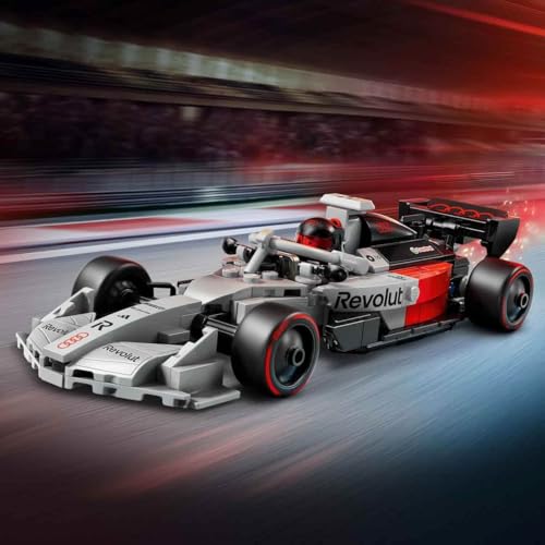 LEGO Speed Champions Audi Revolut F1 Team R26 Rennwagen Spielzeug - Modellbauset mit sammelbarer Rennfahrer Minifigur - Geburtstagsgeschenk für Jungen ab 10 Jahren & jugendliche Motorsportfans - 77259 - 2