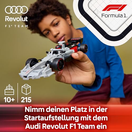 LEGO Speed Champions Audi Revolut F1 Team R26 Rennwagen Spielzeug - Modellbauset mit sammelbarer Rennfahrer Minifigur - Geburtstagsgeschenk für Jungen ab 10 Jahren & jugendliche Motorsportfans - 77259 - 3