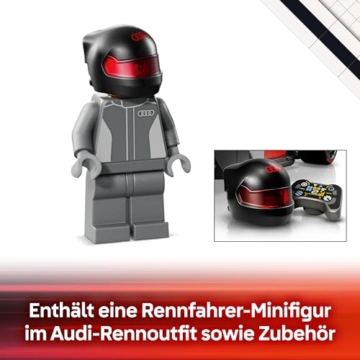 LEGO Speed Champions Audi Revolut F1 Team R26 Rennwagen Spielzeug - Modellbauset mit sammelbarer Rennfahrer Minifigur - Geburtstagsgeschenk für Jungen ab 10 Jahren & jugendliche Motorsportfans - 77259 - 6