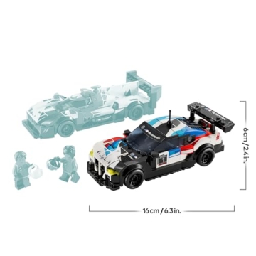 LEGO Speed Champions BMW M4 GT3 & BMW M Hybrid V8 Rennwagen Auto Spielzeug mit 2 baubaren Modellautos und 2 Rennfahrer-Minifiguren, Geschenk für Jungs, Mädchen ab 9 Jahren, Modellauto 76922 - 6
