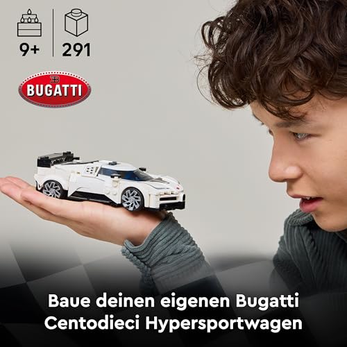 LEGO Speed Champions Bugatti Centodieci Hypersportwagen - Rennauto zum Bauen und Ausstellen - Fahrer Minifigur zum Sammeln - Geschenk für Jungen und Mädchen ab 9 Jahren und Erwachsene 77240 - 2