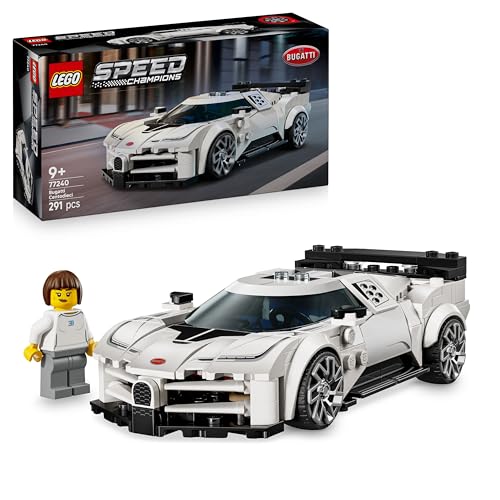 LEGO Speed Champions Bugatti Centodieci Hypersportwagen - Rennauto zum Bauen und Ausstellen - Fahrer Minifigur zum Sammeln - Geschenk für Jungen und Mädchen ab 9 Jahren und Erwachsene 77240 - 1