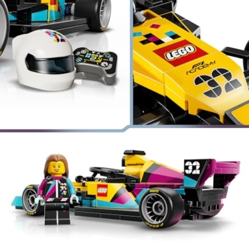 LEGO Speed Champions F1 ACADEMY Rennwagen - Spielzeug Modellauto - Mit Formel 1 Rennfahrerin Minifigur - Geschenk für Mädchen, Jungen & Erwachsene Fans ab 10 Jahren - 77258 - 4