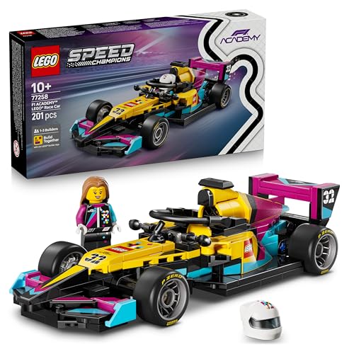 LEGO Speed Champions F1 ACADEMY Rennwagen - Spielzeug Modellauto - Mit Formel 1 Rennfahrerin Minifigur - Geschenk für Mädchen, Jungen & Erwachsene Fans ab 10 Jahren - 77258 - 1