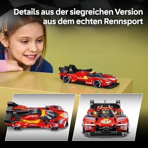 LEGO Speed Champions Ferrari 499P - Rennwagen Spielzeug - Mint Modellbau mit Fahrer Minifigur zum Sammeln - Motorsport Geschenk für Jungen ab 9 Jahren und Fans - 77261 - 3