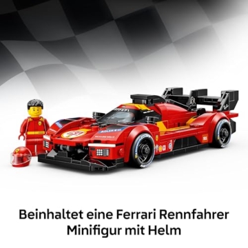 LEGO Speed Champions Ferrari 499P - Rennwagen Spielzeug - Mint Modellbau mit Fahrer Minifigur zum Sammeln - Motorsport Geschenk für Jungen ab 9 Jahren und Fans - 77261 - 5