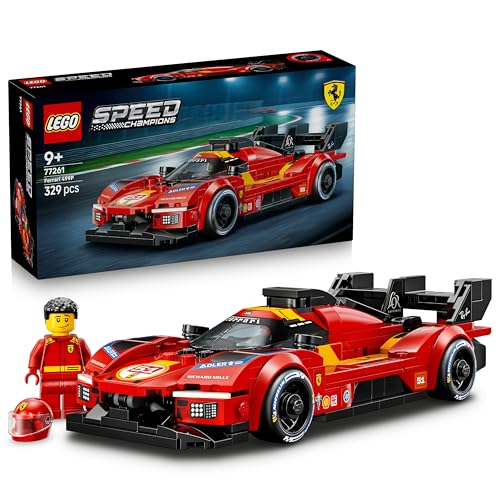 LEGO Speed Champions Ferrari 499P - Rennwagen Spielzeug - Mint Modellbau mit Fahrer Minifigur zum Sammeln - Motorsport Geschenk für Jungen ab 9 Jahren und Fans - 77261 - 1