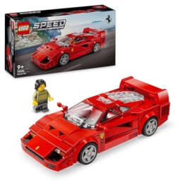 LEGO Speed Champions Ferrari F40 Supersportwagen, Spielset mit baubarem Spielzeugauto und Fahrer-Minifigur, Bauset zum Sammeln für Kinder, Geschenk für Jungen und Mädchen 76934 - 1