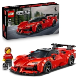 LEGO Speed Champions Ferrari SF90 XX Stradale Sportwagen - Modellbau mit sammelbarer Fahrer Minifigur - Geburtstagsgeschenkidee für Jungen ab 9 Jahren oder Geschenk zum Vatertag - 77254 - 1