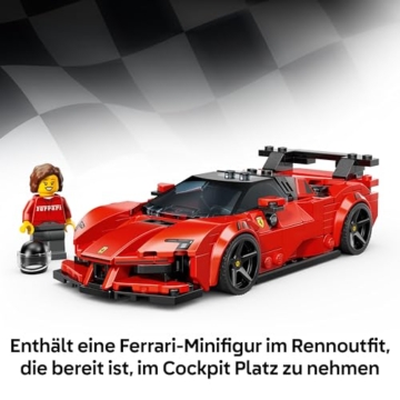 LEGO Speed Champions Ferrari SF90 XX Stradale Sportwagen - Modellbau mit sammelbarer Fahrer Minifigur - Geburtstagsgeschenkidee für Jungen ab 9 Jahren oder Geschenk zum Vatertag - 77254 - 5