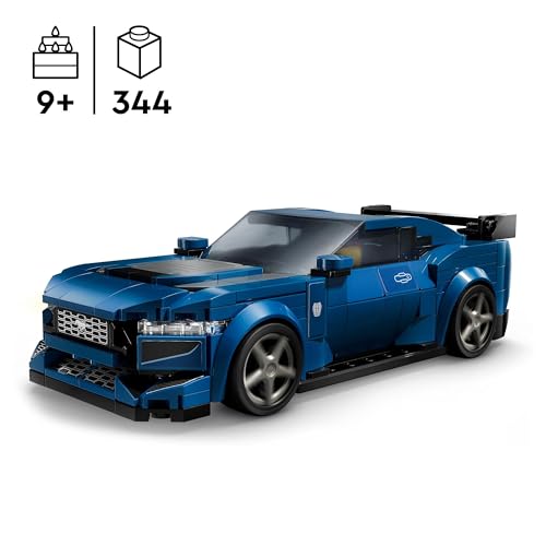 LEGO Speed Champions Ford Mustang Dark Horse Sportwagen, Auto-Spielzeug mit Minifigur zum Bauen, Spielen und Ausstellen für Kinder, Geschenk für Jungs, Mädchen und Autofans ab 9 Jahren 76920 - 2